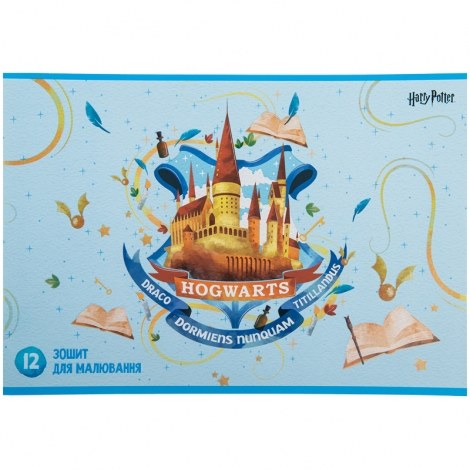 Тетрадь для рисования, 12 л., скоба, софт тач + УФ лак, HP - №5