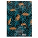 Книга записная А4, 96л., клет., Leopard, темно-синяя - №4