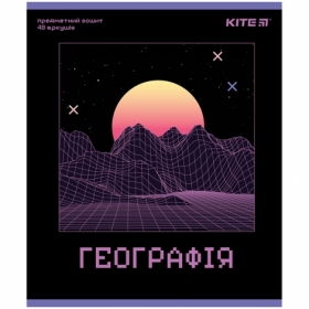 Тетрадь предметная. 48 л., кл., УФ лак, Neo, география