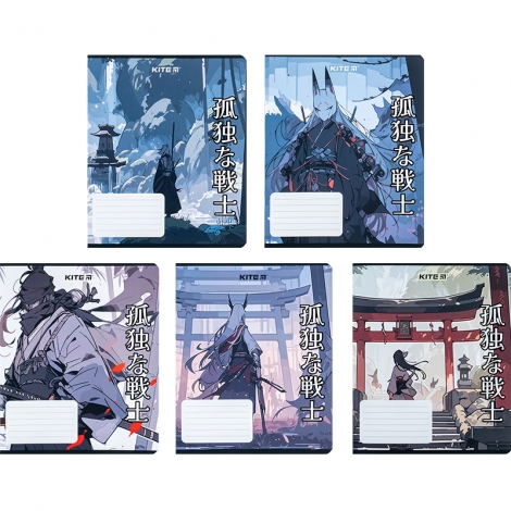 Тетрадь 18 л., лин., софт-тач + УФ лак, Kite Anime - №1