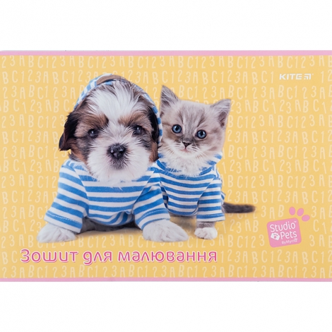 Тетрадь для рисования, 12 л., скоба, софт тач + УФ лак, SP - №5