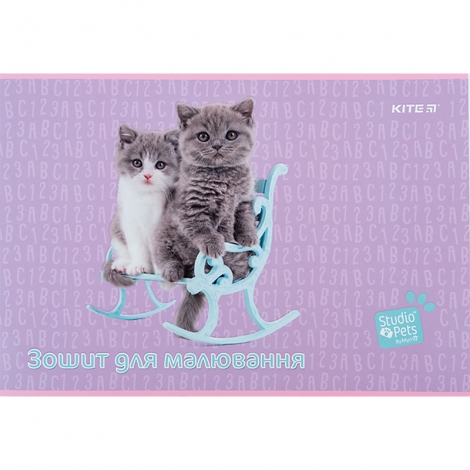 Тетрадь для рисования, 12 л., скоба, софт тач + УФ лак, SP - №7