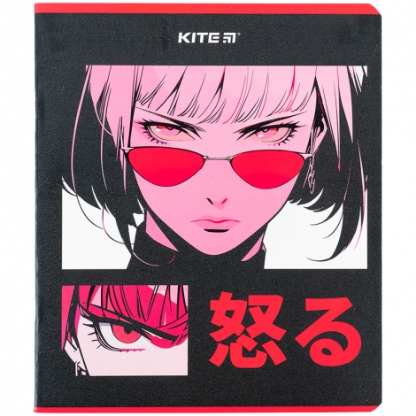 Тетрадь 48 л., кл., гибр. лак + УФ лак, Kite Anime - №11