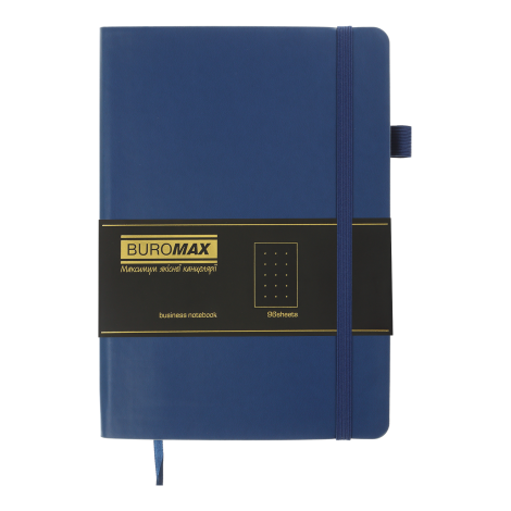 Блокнот деловой Buromax BRIEF А5, 96 листов, точка, синий - №2