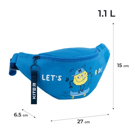 Сумка-бананка Kite дитяча 2577-2 Let's Ride - №2