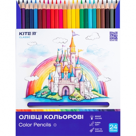 Карандаши цветные Kite Classic K-055, 24 шт. - №4