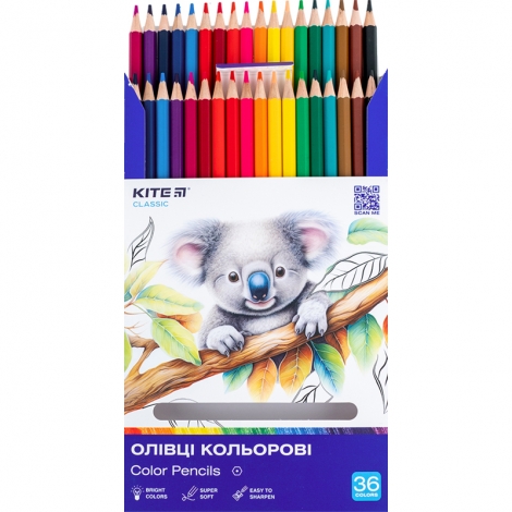 Карандаши цветные Kite Classic K-057, 36 шт. - №4