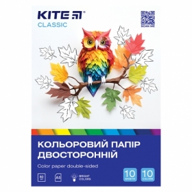 Папір кольоровий двосторонній Kite Classic K-293, А5