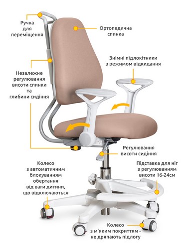 Детское кресло Evo-кids Mio Ergo Brown - №2