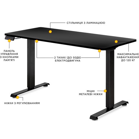 Стол Mealux PowerDesk Duo Black - №2