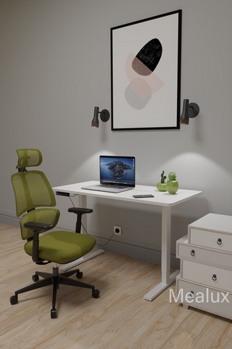 Комплект Mealux PowerDesk Lite White + Leo Air Plus Green - №2