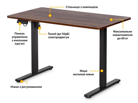 Комплект Mealux PowerDesk Lite Walnut + Leo Air Plus Green - №4