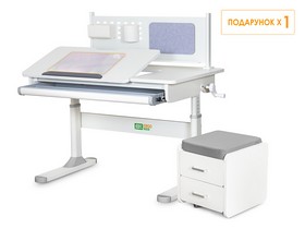 Комплект (S) ErgoKids TH-325 Grey (парта + тумба)