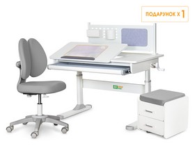 Комплект (L) ErgoKids TH-325 Grey (парта+кресло+тумба)