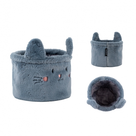 Корзина для хранения 3100 Cute Cat 20х16 см, плюшевая - №1