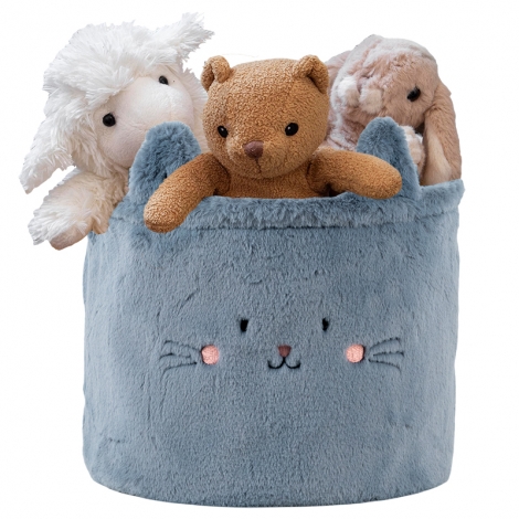Корзина для хранения 3100 Cute Cat 30х25 см, плюшевая - №6