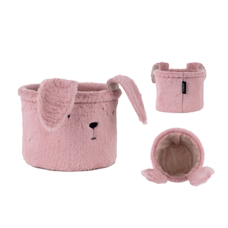 Корзина для хранения 3100 Lovely Rabbit 20х16 см, плюшевая - №1