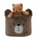 Корзина для хранения 3100 Sweet Bear 20х16 см, плюшевая - №6