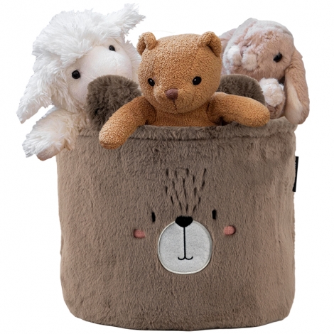 Корзина для хранения 3100 Sweet Bear 30х25 см, плюшевая - №6