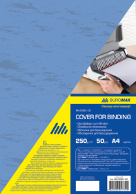 Обкладинки картонні А4 "під шкіру", 250 г, сині, 50 шт.