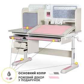 Дитячий стіл Mealux Winnipeg Multicolor Plus MG Pink