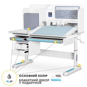 Дитячий стіл Mealux Winnipeg Multicolor Plus WG Blue