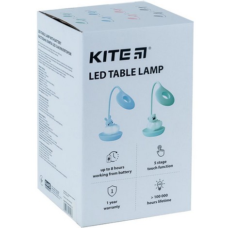 Настольная LED лампа с аккумулятором Cloudy Bear Kite, голубой - №4
