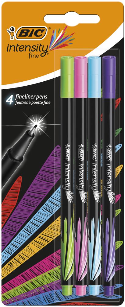 Фломастер BIC Intensity Fun, 4 шт в блістері