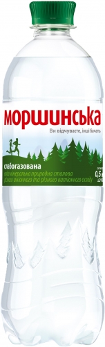 Вода минеральная слабогазированная, 0,5л, "Моршинская", ПЭТ - №1