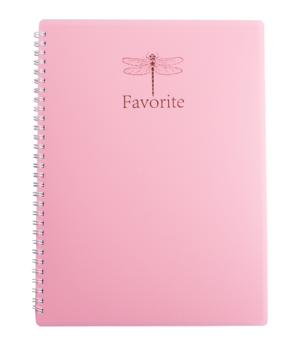 Тетрадь для заметок FAVOURITE, PASTEL, А4, 80 л., клетка, пласт. обложка, розовый - №1