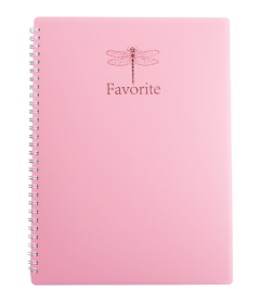 Тетрадь для заметок FAVOURITE, PASTEL, А4, 80 л., клетка, пласт. обложка, розовый