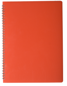 Тетрадь на пружине "GLOSS" А4, 80л., кл., пластик.обкл., красная