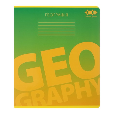 Тетрадь ученическая общая GRADIENT, 48л., клетка, география, структ. лак+выбор. УФ лак, KIDS - №1