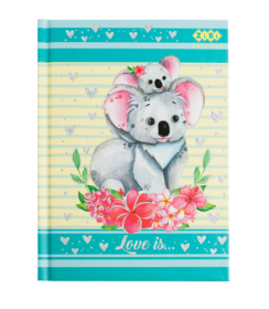 Блокнот LOVE IS, А-6, 64л., кл., соч. обкл., мат. лам.+лак, бирюзовый, KIDS Line
