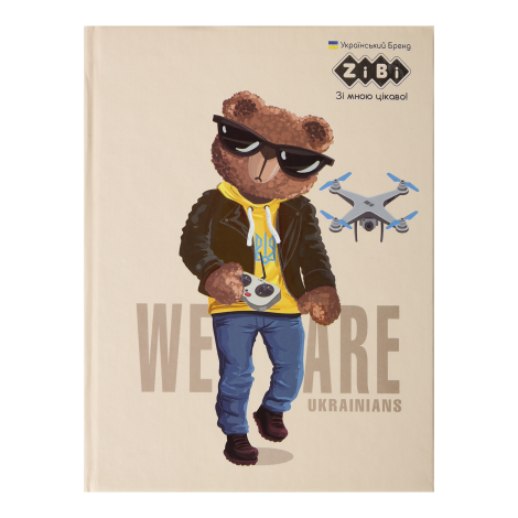 Блокнот PATRIOT "ANIMALS", А-5, 64 л., соч. обкл., мат. лам.+лак, KIDS Line, бежевый - №1