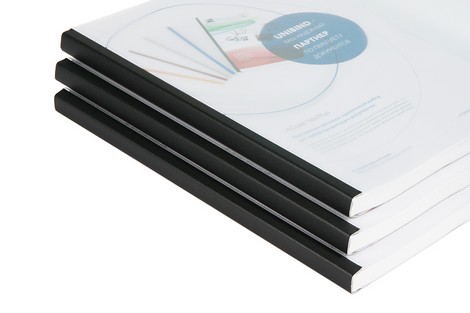 Термообложка пластиковая Plus Flex Cover, A4, 40, черная - №1