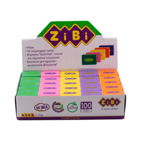 Гумка DRIVE, 26х18х8mm, 100 шт. в шоубоксі, KIDS Line