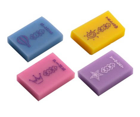 Резинка КРИСТАЛЛ 32х23х7.5 mm, по 64 шт. в шоубоксе, KIDS Line - №4