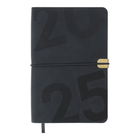 Ежедневник датов. 2025 BEST, A6, синий, штуч. кожа - №1