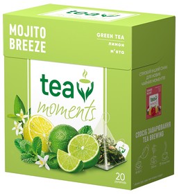 Чай зелений 1.8г*20, пірамідки, "Mojito Breeze", Tea Moments