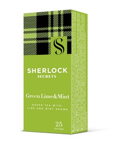 Чай зелений 1.8г*25, пакет, "Green Lime & Mint", Sherlock Secrets