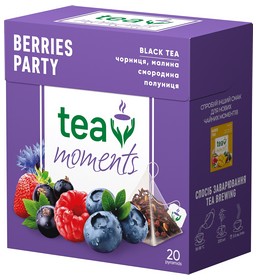 Чай чорний 1.8г*20, пірамідки, "Berries Party", Tea Moments