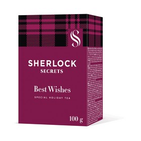 Чай чорний зі шматочками апельсина, кориці та гвоздики 100г "Best Wishes", Sherlock Secrets