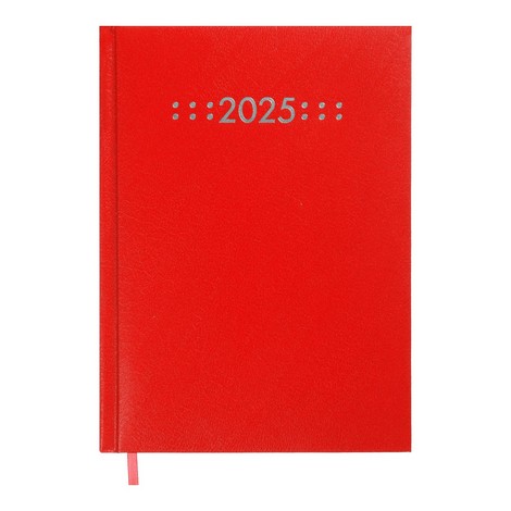 Ежедневник датов. 2025 CLASSIC, A5, красный, бумвинил/поролон - №1