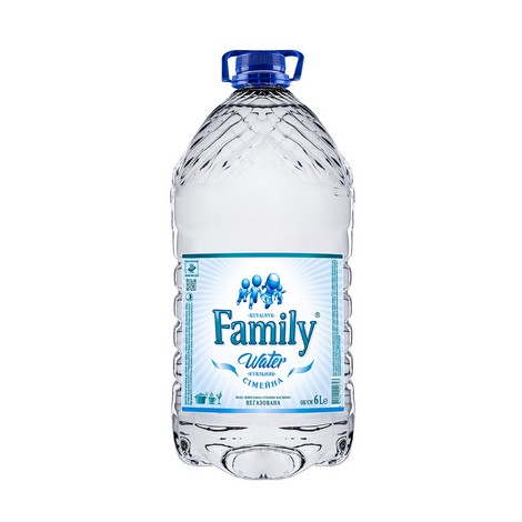Вода минеральная негазированная, 6л., "Family", ПЭТ - №1