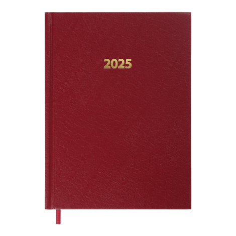 Ежедневник датир. 2025 STRONG, A5, темно-красный, иск.кожа - №1