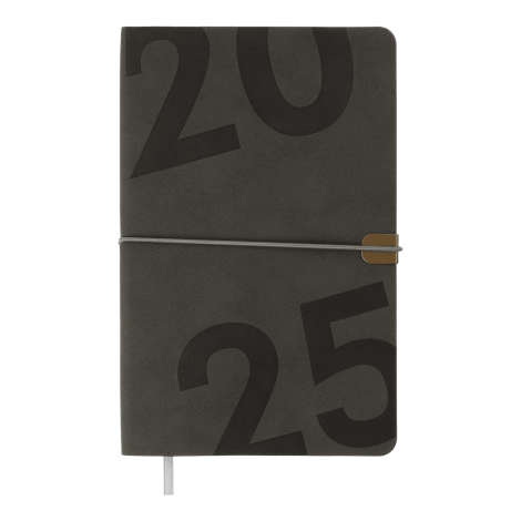 Еженедельник датир. 2025 BEST, A5, серый, иск.кожа - №1
