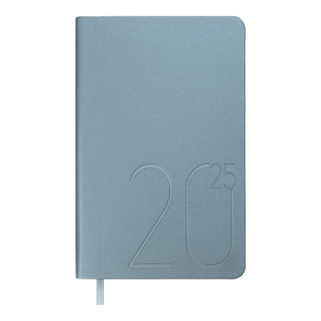  Ежедневник датир. 2025 STEEL, A6, голубой, иск.кожа - №1