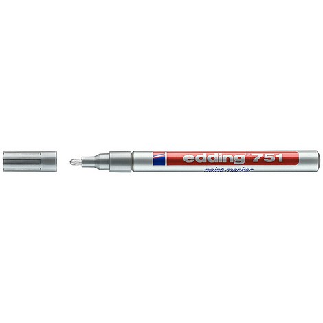 Маркер Paint e-751 1-2 мм круглый серебряный - №1