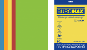 Папір офісна кольорова Buromax INTENSIVE EUROMAX А4, 80 г / м2, 250 аркушів, асорті